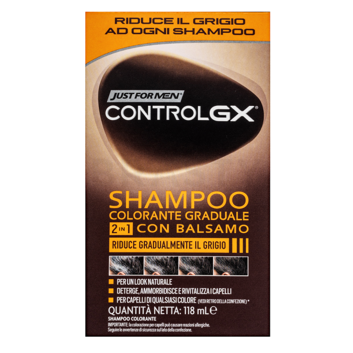 Just For Men Control GX 2in1 Shampoo šampon in balzam za sive lase 118 ml