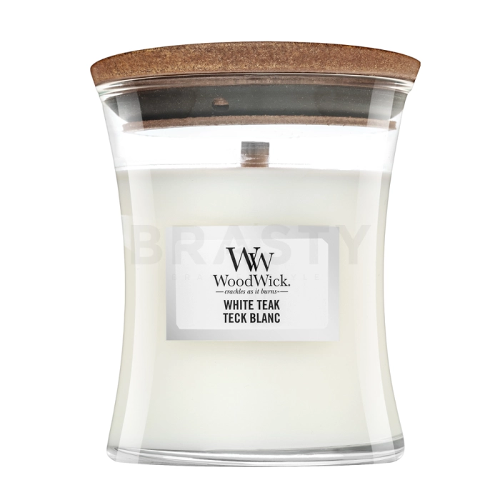 Woodwick White Teak Duftkerze 85 g