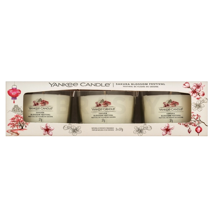 Yankee Candle Sakura Blossom Festival votívna sviečka 3 x 37 g