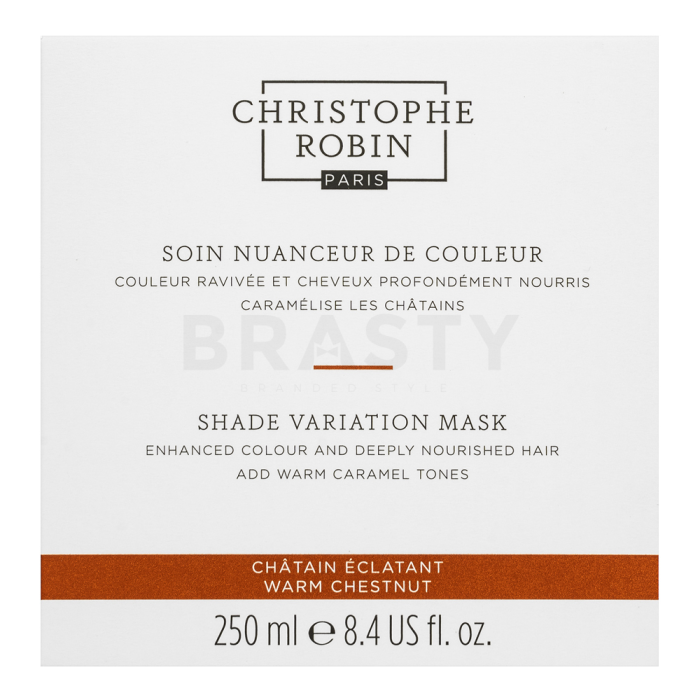 Christophe Robin Shade Variation Mask voedend masker met kleurpigmenten om lichte en middenbruine tinten te doen opleven Warm Chestnut 250 ml