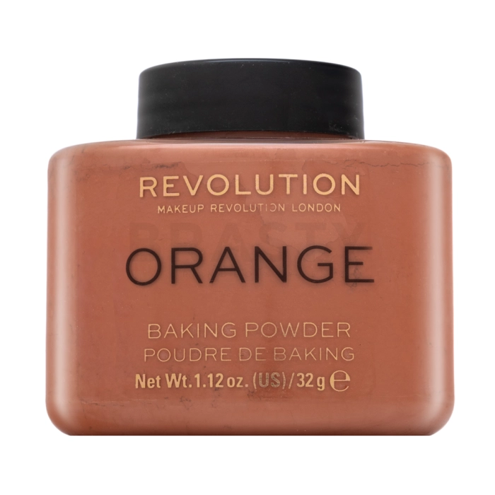 Makeup Revolution Baking Powder púder az egységes és világosabb arcbőrre Orange 32 g