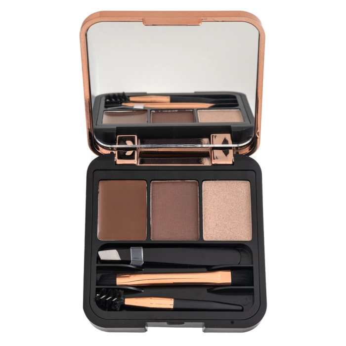 Makeup Revolution Brow Sculpt Kit paletta a szemöldök sminkeléséhez Medium