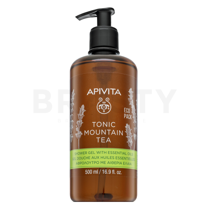 Apivita Tonic Mountain Tea verkoelende douchegel Shower Gel with Essential Oils 500 ml