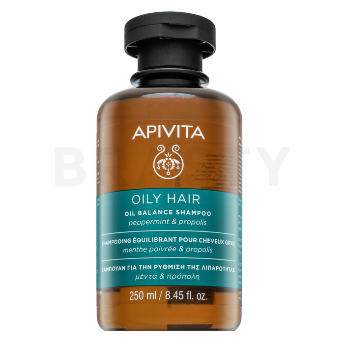Apivita Oil Balance Shampoo šampon za globinsko čiščenje za mastno lasišče 250 ml