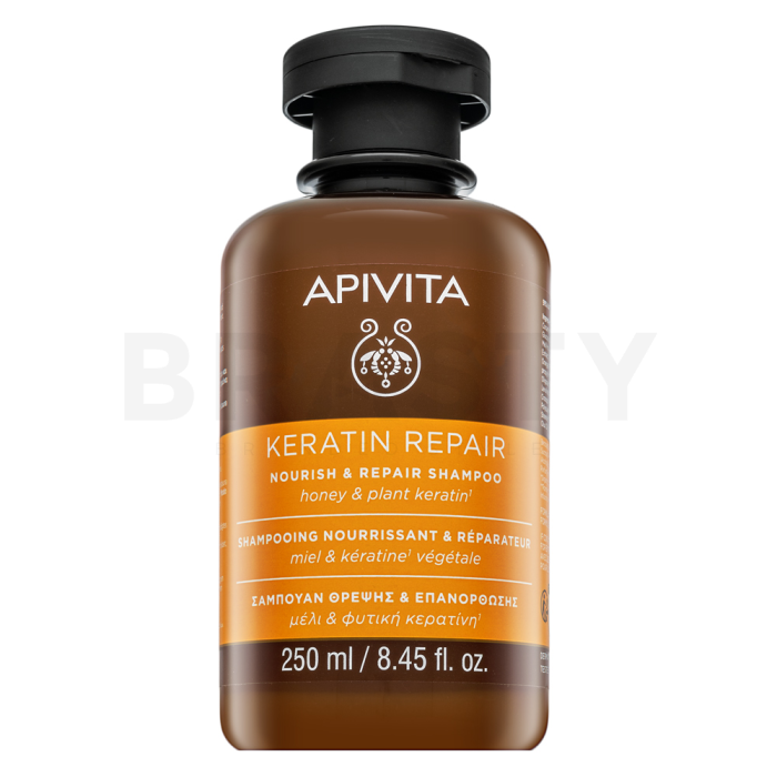 Apivita Keratin Repair Nourish & Repair Shampoo vyživujúci šampón pre veľmi suché a poškodené vlasy 250 ml