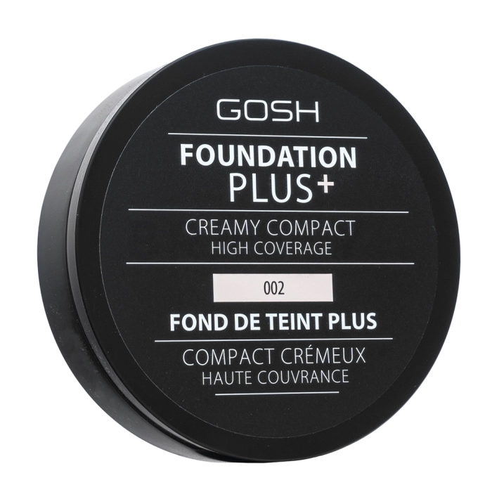 Gosh Foundation Plus + produs compact pentru uniformizarea culorii tenului 002 Ivory 9 g
