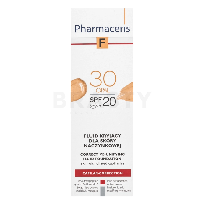 Pharmaceris F Capilar-Correction Fluid SPF20 Opal szépítő fluid az egységes és világosabb arcbőrre 30 ml