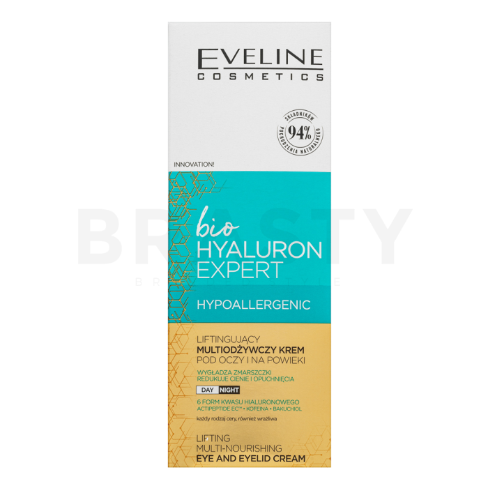 Eveline negovalna krema Bio Hyaluron Expert Lifting Multi-Nourishing Eye and Eyelid 20 ml
