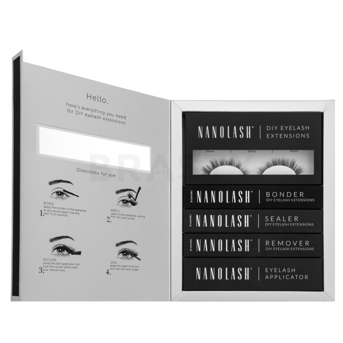 Nanolash DIY Eyelash Extensions Starter Kit Set zur Wimpernverlängerung für zu Hause Harmony