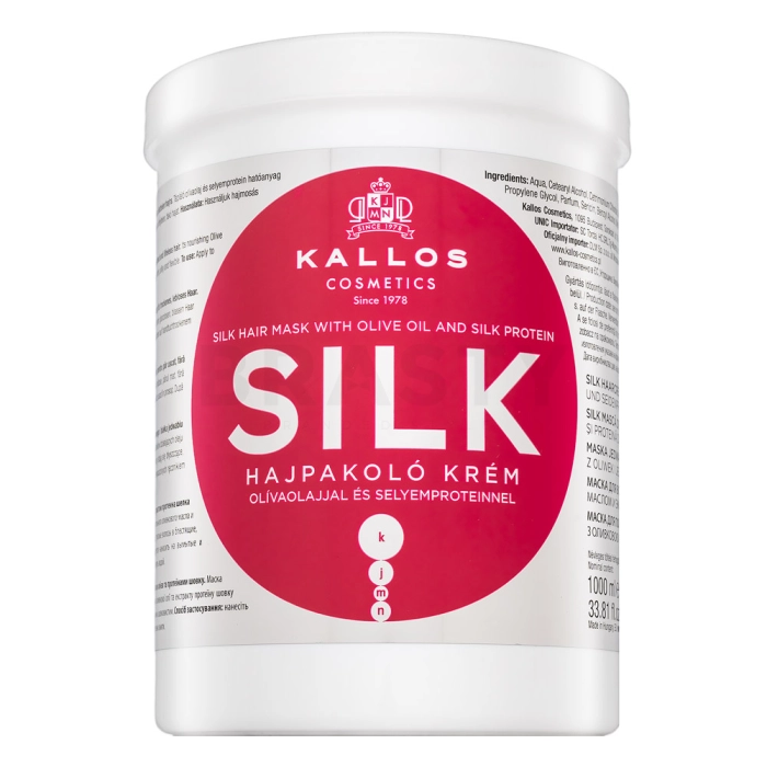 Kallos Silk Hair Mask smoothing mask for coarse and unruly hair 1000 ml