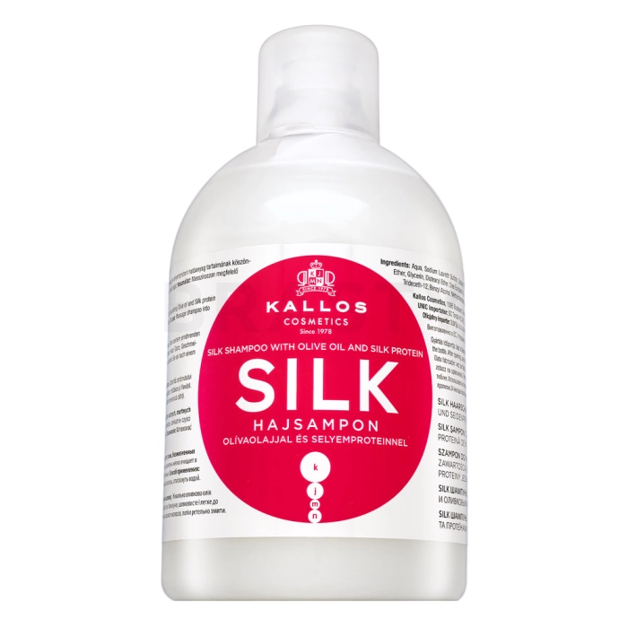 Kallos Silk Shampoo gladmakende shampoo voor weerbarstig haar 1000 ml