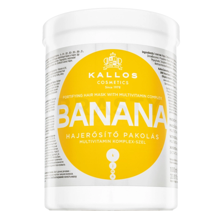 Kallos Banana Fortifying Hair Mask maska wzmacniająca do włosów osłabionych 1000 ml