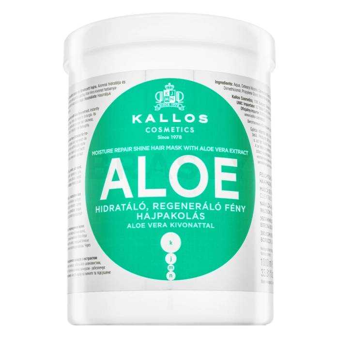 Kallos Aloe Moisture Repair Shine Hair Mask voedend masker voor zacht en glanzend haar 1000 ml