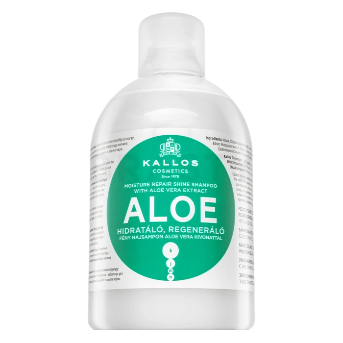 Kallos Aloe Moisture Repair Shine Shampoo vyživujúci šampón pre hebkosť a lesk vlasov 1000 ml
