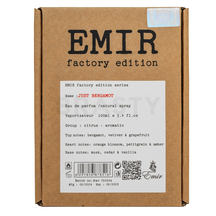 Emir Just Bergamot Factory Edition parfémovaná voda unisex 100 ml