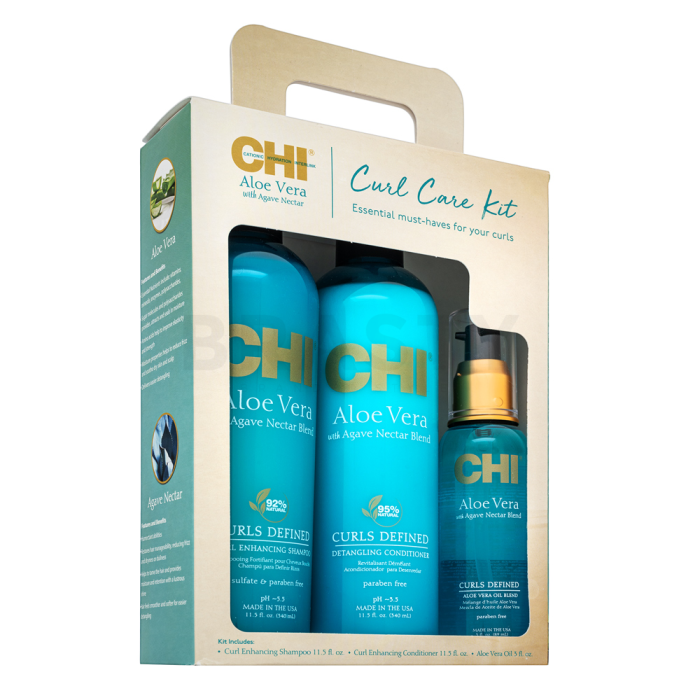 CHI Curl Care Set Set für lockiges und krauses Haar 340 ml + 340 ml + 89 ml