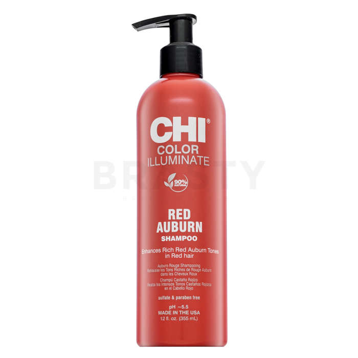 CHI Color Illuminate Red Auburn Shampoo champú aclarante para revivir tonos rojos 355 ml