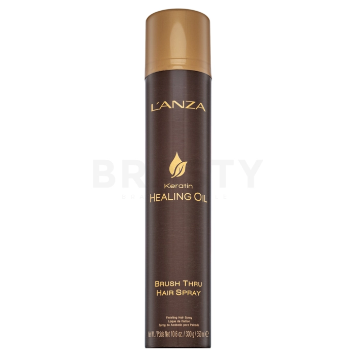 L’ANZA Keratin Healing Oil Brush Thru Hair Spray razpršilo za oblikovanje za lažje razpletanje las 350 ml