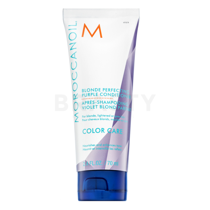 Moroccanoil Color Care Blonde Perfecting Purple Conditioner kondicionáló platinaszőke és ősz hajra 70 ml