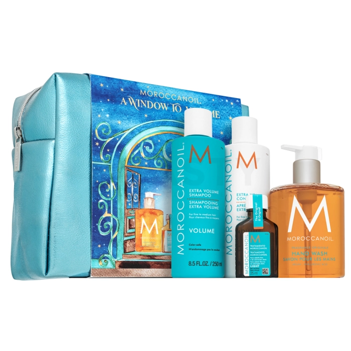 Moroccanoil Volume Holiday Gift Set подаръчен комплект за обем и укрепване на косата 360 ml + 250 ml + 250 ml + 25 ml
