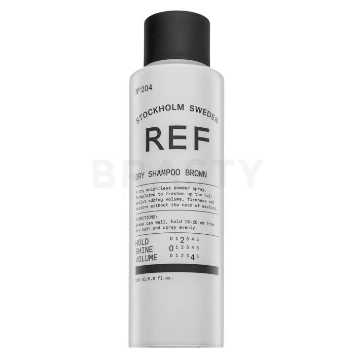 REF Dry Shampoo Brown N°204 suchý šampon pro tmavé vlasy 200 ml