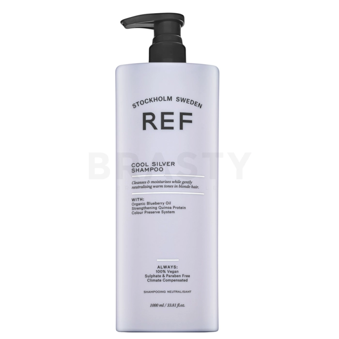 REF Cool Silver Shampoo neutralizující šampon pro platinově blond a šedivé vlasy 1000 ml