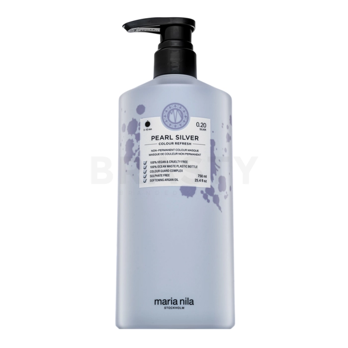 Maria Nila Colour Refresh vyživujúca maska ​​s farebnými pigmentmi pre platinovo blond a šedivé vlasy Pearl Silver 750 ml