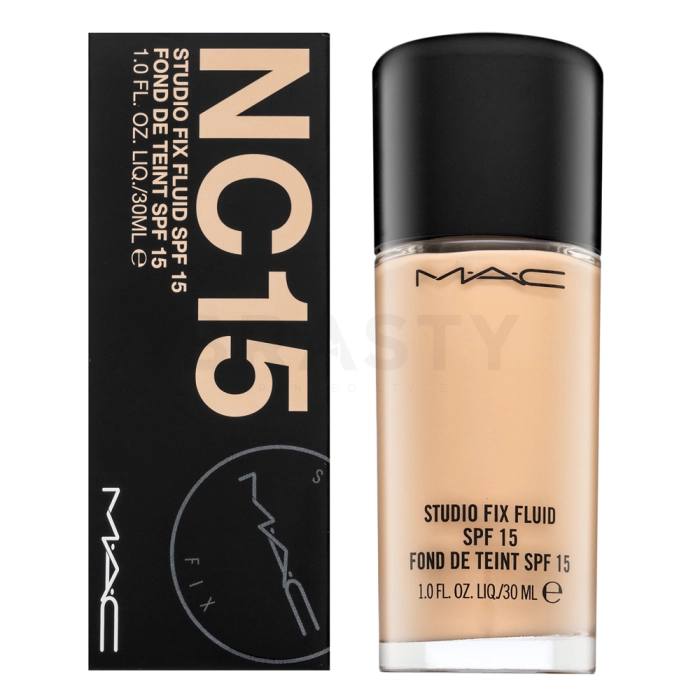 MAC Studio Fix Fluid Foundation SPF15 dlouhotrvající make-up pro sjednocenou a rozjasněnou pleť NC15 30 ml