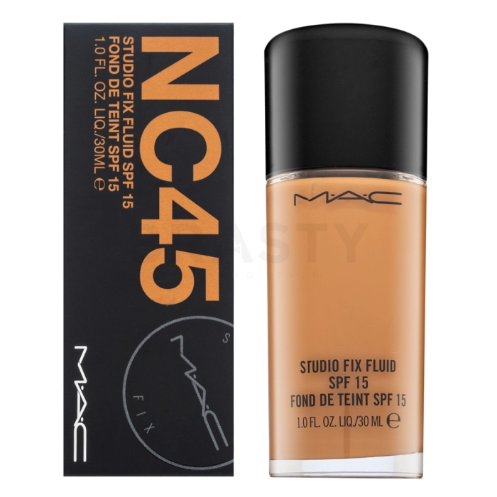 MAC Studio Fix Fluid Foundation SPF15 dlouhotrvající make-up pro sjednocenou a rozjasněnou pleť NC45 30 ml