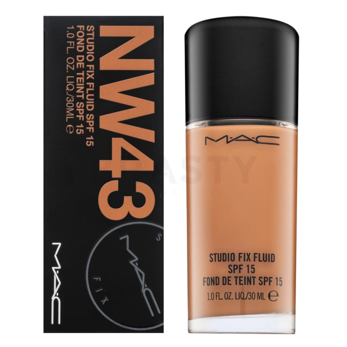 MAC Studio Fix Fluid Foundation SPF15 dlouhotrvající make-up pro sjednocenou a rozjasněnou pleť NW43 30 ml