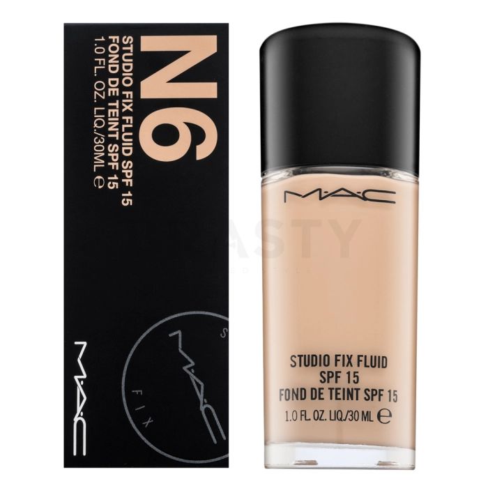 MAC Studio Fix Fluid Foundation SPF15 dlouhotrvající make-up pro sjednocenou a rozjasněnou pleť N6 30 ml