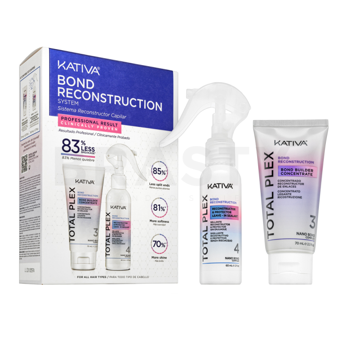 Kativa Bond Reconstruction System Total Plex Haarkur für geschädigtes Haar 70 ml + 60 ml