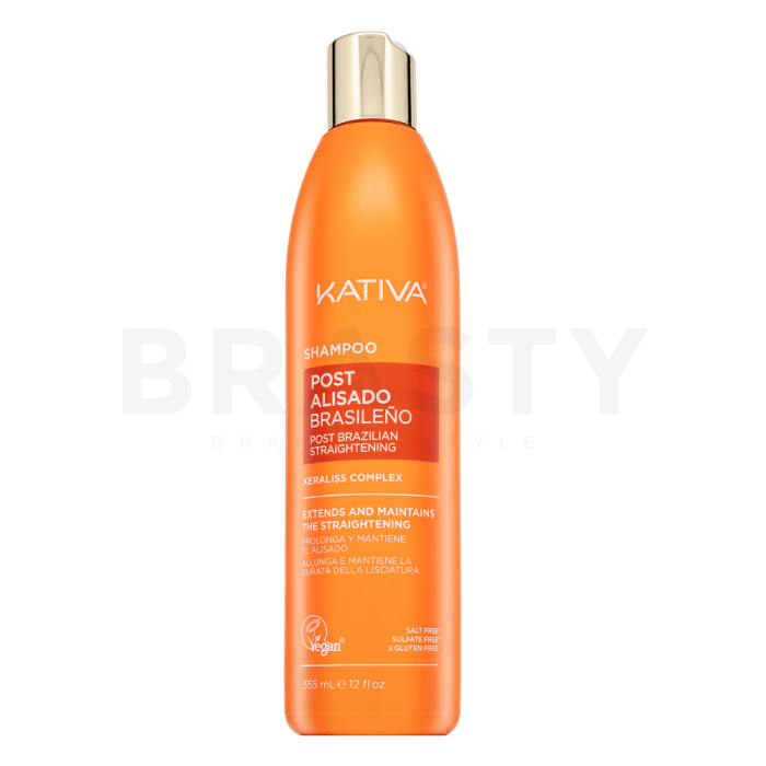 Kativa Post Brazilian Straightening Shampoo versterkende shampoo na het steil maken van haar met keratine 355 ml