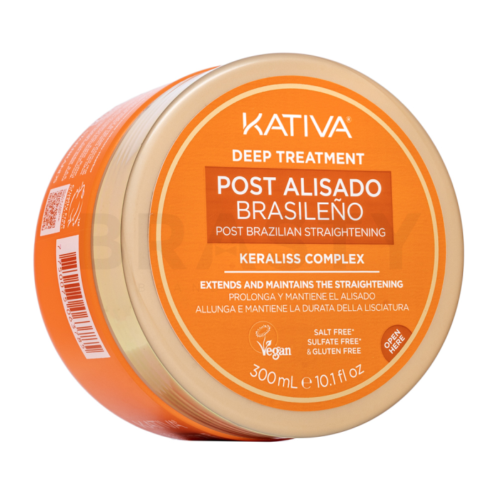 Kativa Post Brazilian Straightening Deep Treatment Diepe Herstellende Masker na het steil maken van haar met keratine 300 ml