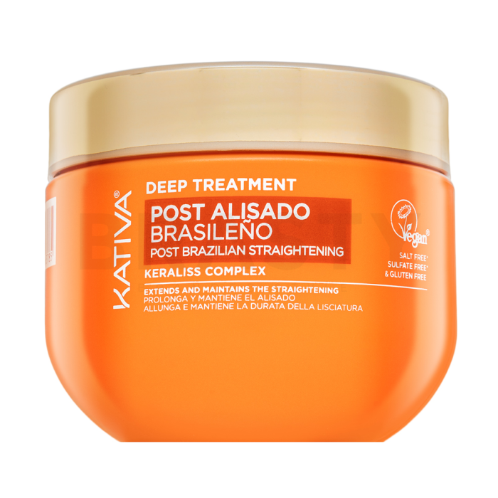 Kativa Post Brazilian Straightening Deep Treatment Diepe Herstellende Masker na het steil maken van haar met keratine 300 ml