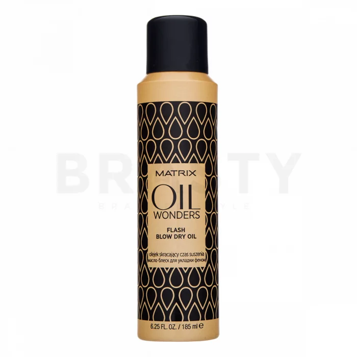 Matrix Oil Wonders Flash Blow Dry Oil beschermingsspray voor warmtebehandeling van haar 185 ml