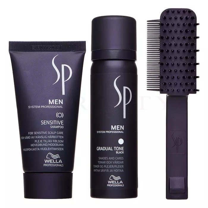 Wella Professionals SP Men Gradual Tone sada pre navrátenie prirodzenej farby vlasov Black 60 ml