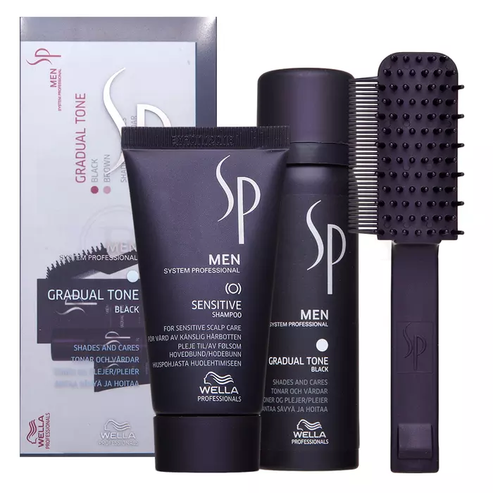 Wella Professionals SP Men Gradual Tone sada pre navrátenie prirodzenej farby vlasov Black 60 ml