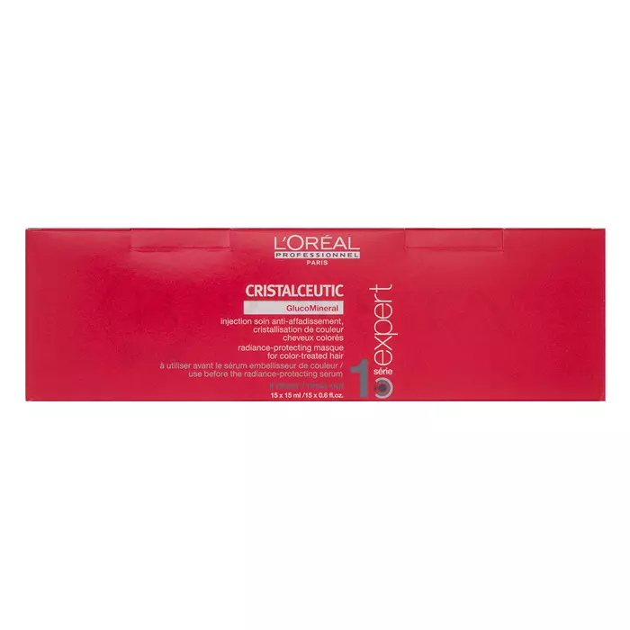 L´Oréal Professionnel Série Expert Cristalceutic Radiance-Protecting Masque cura rinforzante per capelli colorati 15 x 15 ml