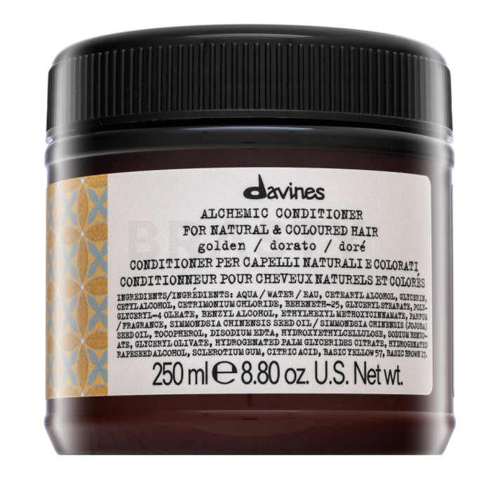 Davines Alchemic Conditioner balsamo colorato per ravvivare calde tonalità bionde di capelli Golden 250 ml