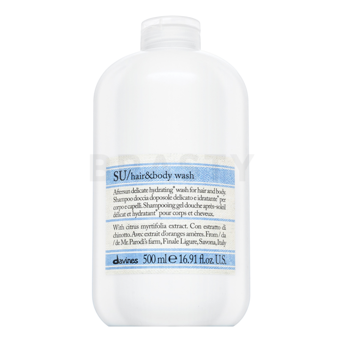 Davines Essential Haircare SU Hair & Body Wash šampon i gel za tuširanje 2 u 1 za kosu opterećenu suncem 500 ml