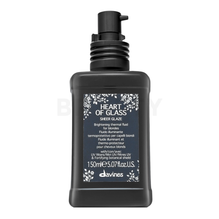 Davines Heart Of Glass Sheer Glaze Brightening Thermal Fluid verzorging zonder spoelen voor Gekleurd, Chemisch Behandeld en Verlichte Haar 150 ml