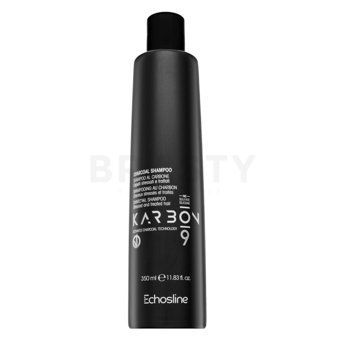 Echosline Karbon 9 Charcoal Shampoo šampon pro barvené, chemicky ošetřené a zesvětlené vlasy 350 ml