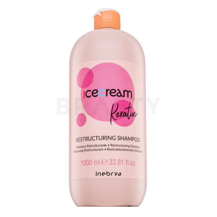 Inebrya Ice Cream Keratin Restructuring Shampoo Voedende Shampoo tegen kroezen 1000 ml