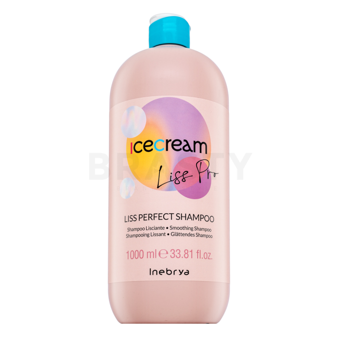 Inebrya Ice Cream Liss Pro Liss Perfect Shampoo gladmakende shampoo voor stug en weerbarstig haar 1000 ml