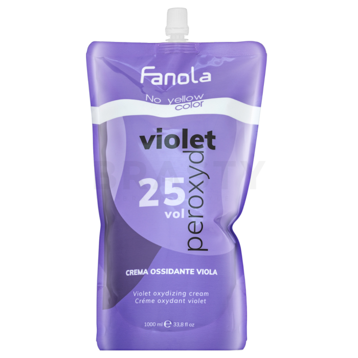 Fanola No Yellow Color Violet Peroxyde emulsie ontwikkelen om gele tinten te neutraliseren 7% 25 Vol. 1000 ml