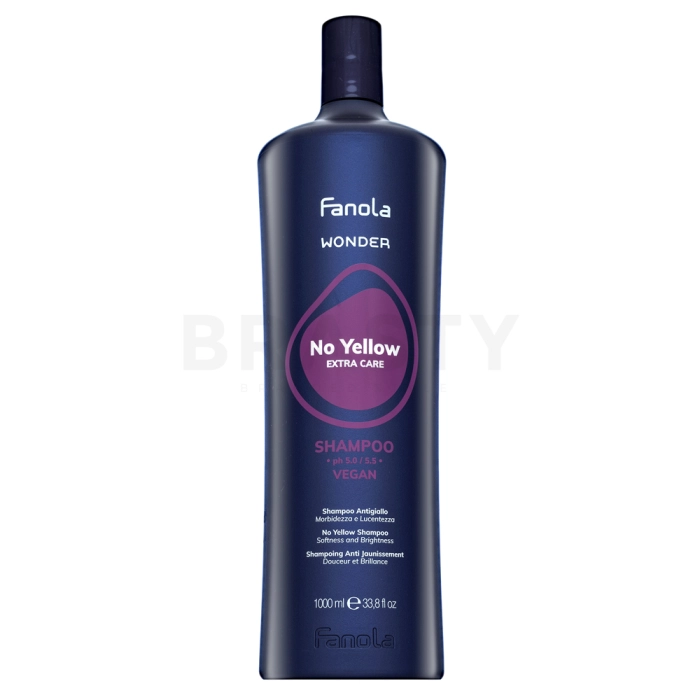Fanola Wonder No Yellow Extra Care Shampoo Shampoo für die Neutralisierung der gelben Töne 1000 ml