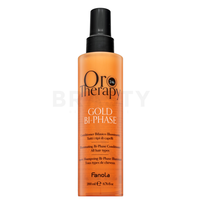Fanola Oro Therapy 24k Gold Bi-Phase Conditioner öblítés nélküli kondicionáló puha és fényes hajért 200 ml
