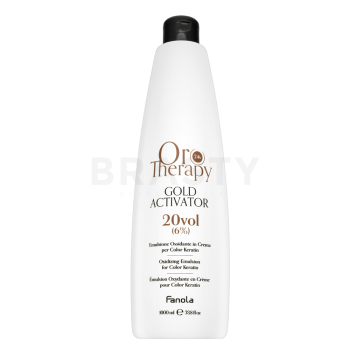 Fanola Oro Therapy 24k Gold Activator Oro Puro emulsie ontwikkelen voor alle haartypes 6% 20 Vol. 1000 ml