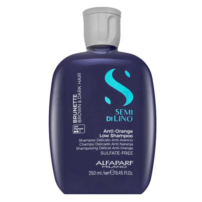 Alfaparf Milano Semi Di Lino Brunette Anti-Orange Low Shampoo neutraliserende shampoo voor bruine tinten 250 ml